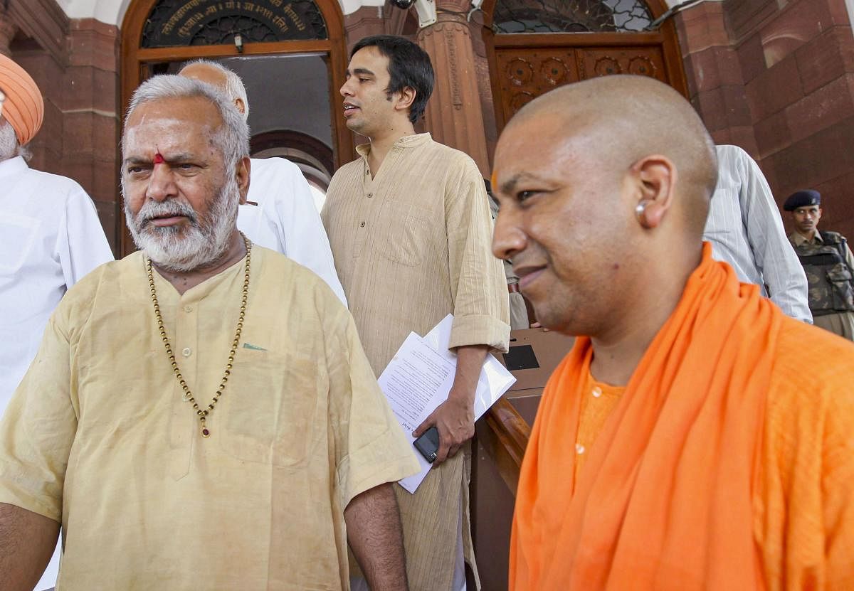 Doctors in Shahjahanpur had earlier referred Chinmayanand Swami (L) to Lucknow for angiography in view of his health condition (PTI File Photo)