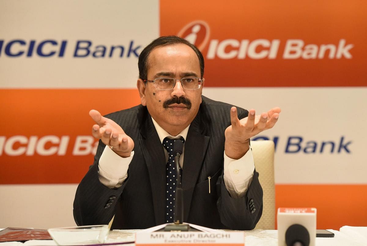 Lucknow: ICICI Executive Director Anup Bagchi addresses a press conference in Lucknow, Tuesday, Sept 3, 2019. (PTI Photo)