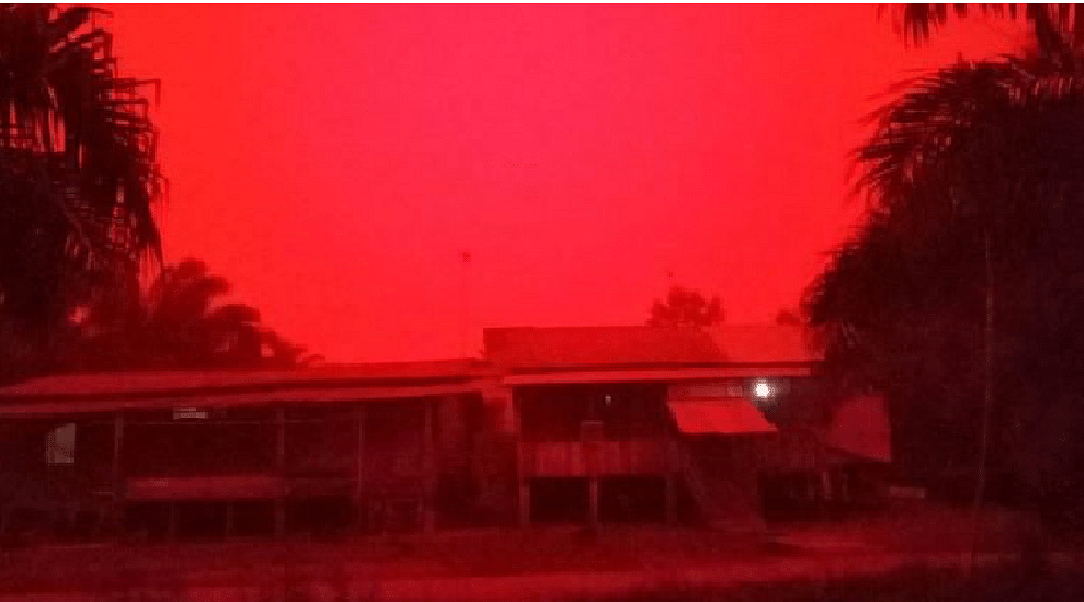 Jambi turned blood red over the weekend (Image courtesy: Twitter/MdSharifKhan)