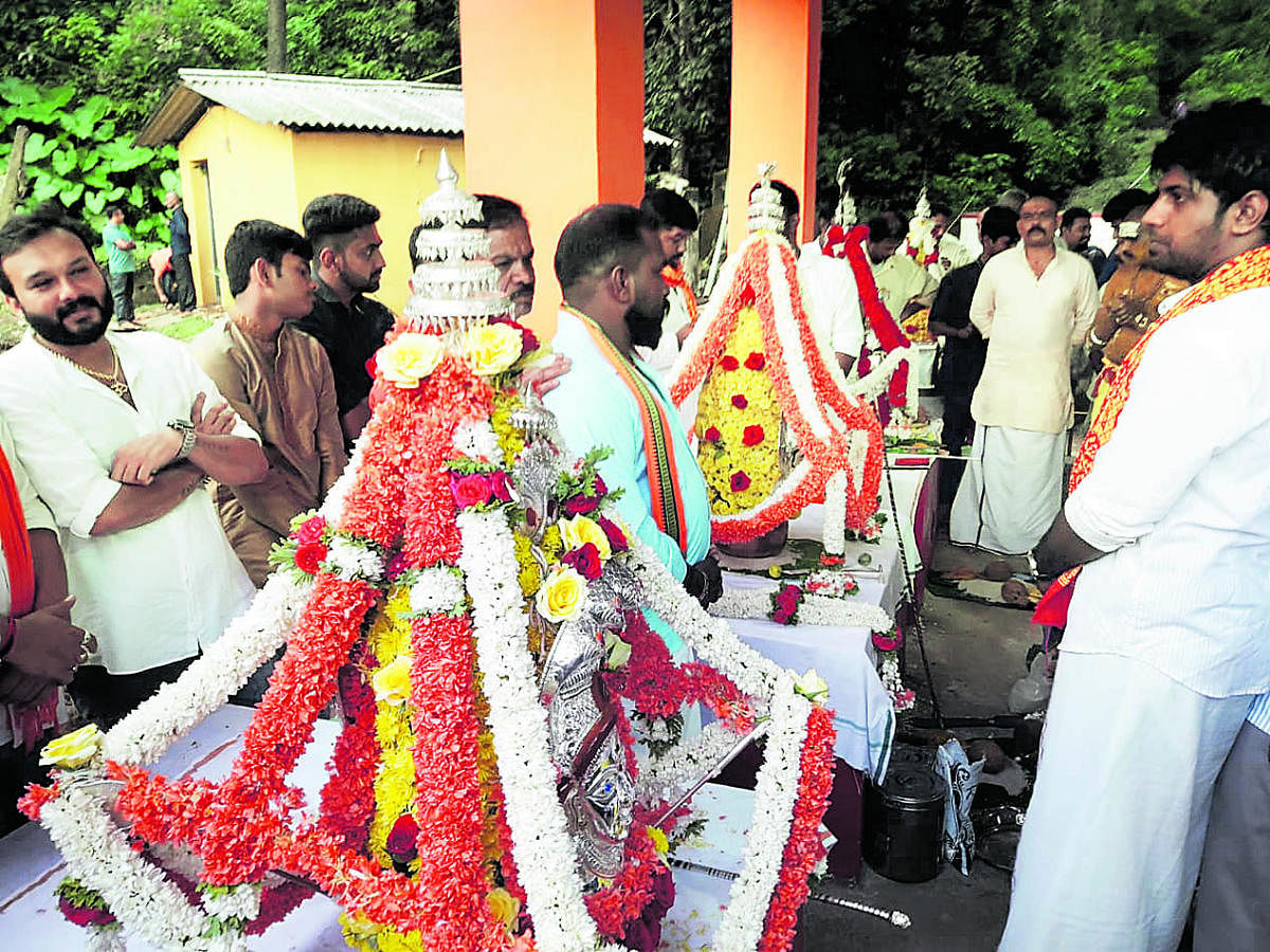 A file photo of Karaga of Shakthi Devathe being offered puja at Pampinakere.