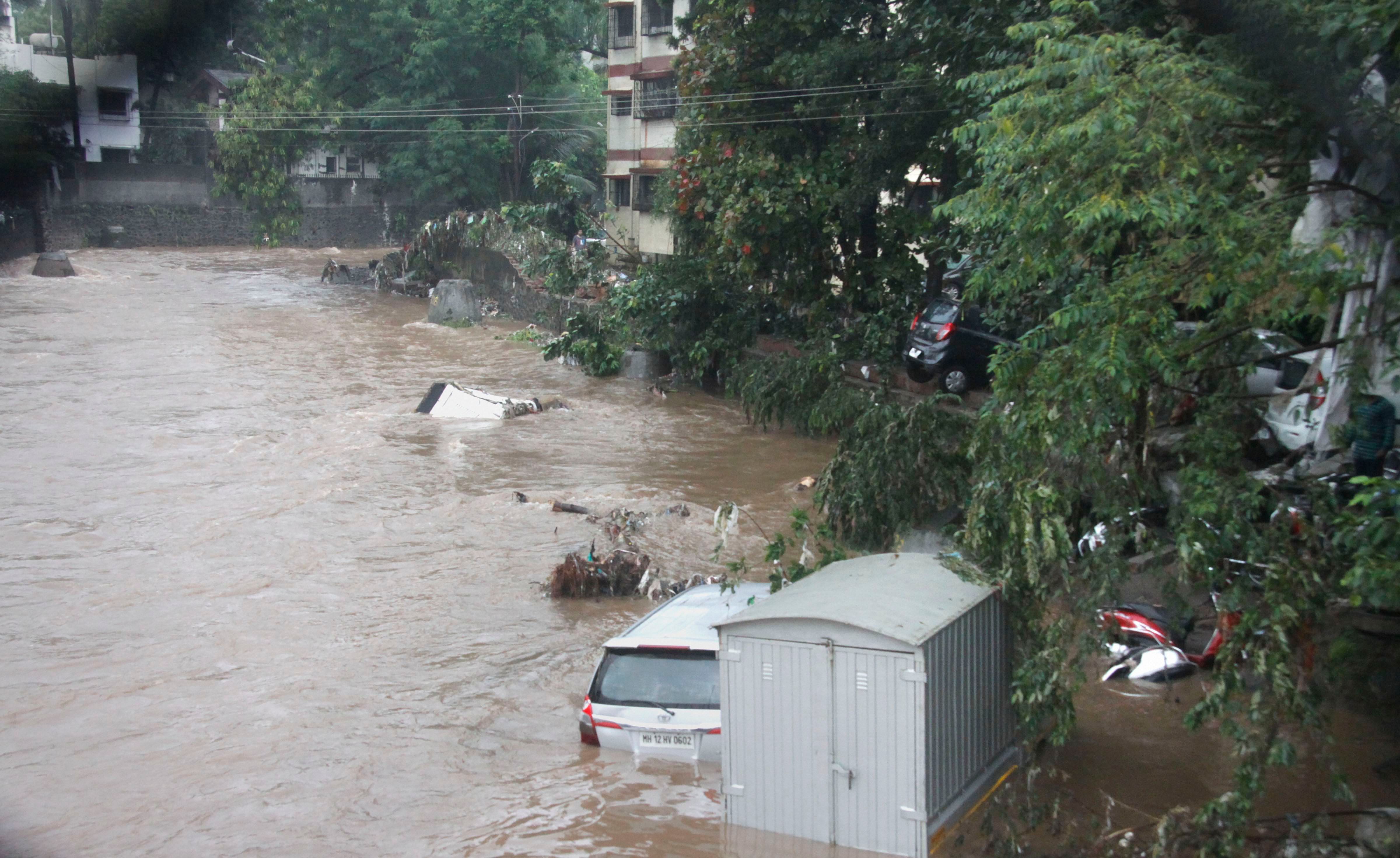 At least 12 people were killed in various incidents of flooding and wall collapse after heavy rains battered Pune (PTI Photo)