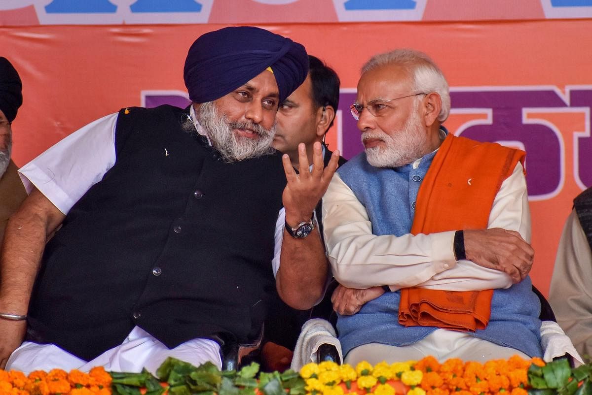 SAD president Sukhbir Singh Badal met working president of the BJP a few days ago to discuss the nuances of the alliance. (PTI File Photo)