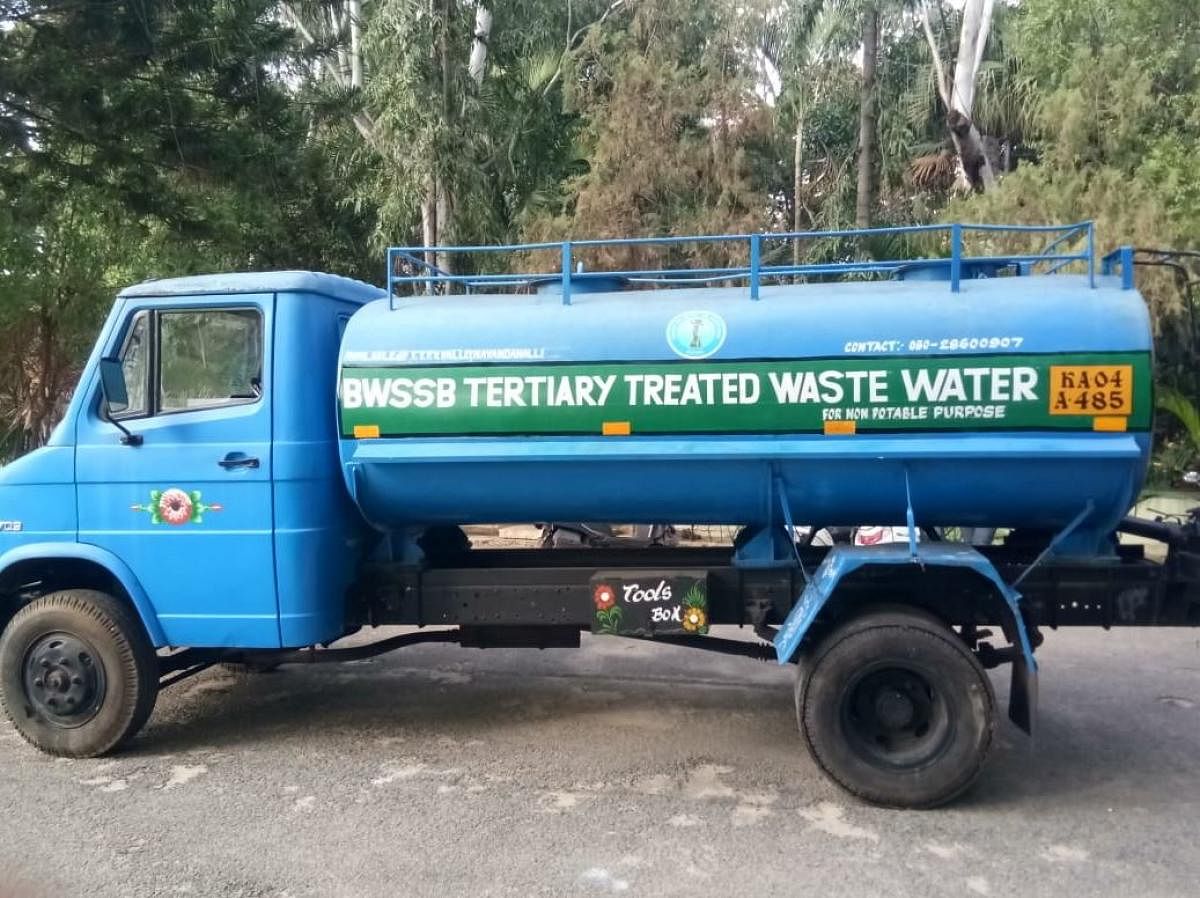 Tankers introduced by BWSSB to supply the treated water across the city.