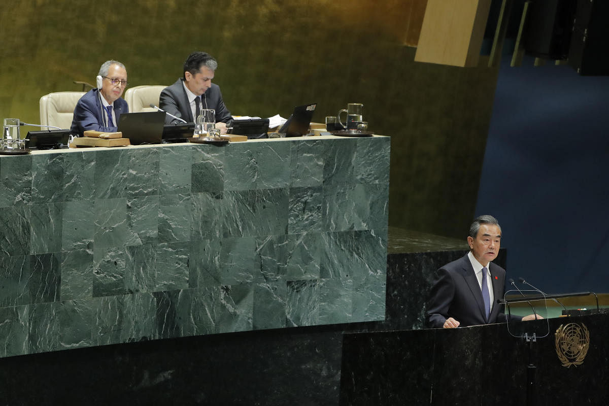 Raising the Kashmir issue, Wang told the UN General Assembly that the 'dispute' should be peacefully and properly addressed in accordance with the UN Charter, UN Security Council resolutions and the bilateral agreement. Reuters