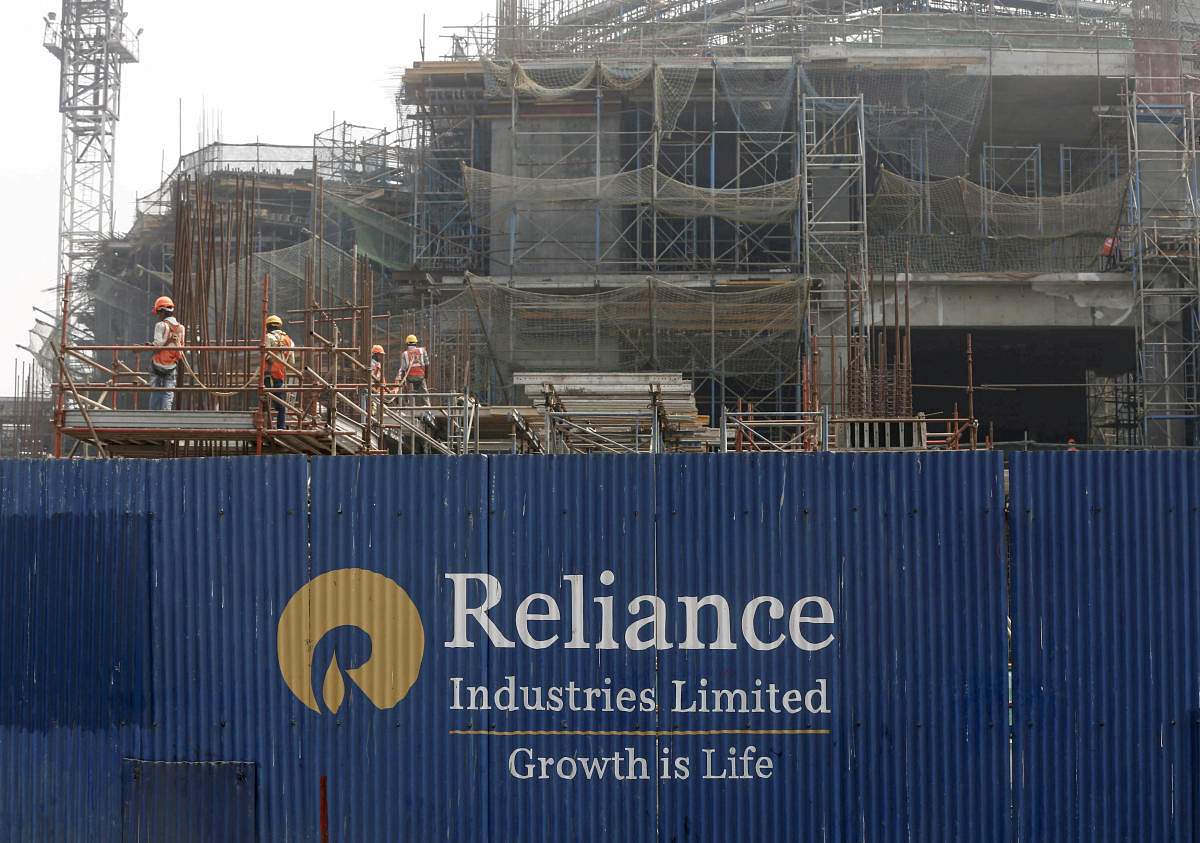 Leading the pack, RIL's market valuation zoomed by Rs 34,453.13 crore to Rs 8,29,632.75 crore, the most among the frontline entities. Photo/Reuters 