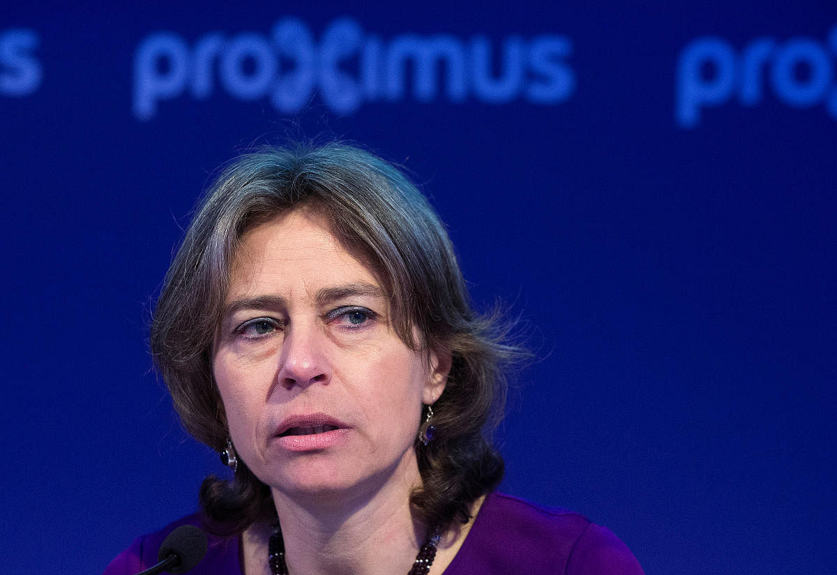 Dominique Leroy, chief executive officer of Belgian telecoms group Proximus. Reuters photo
