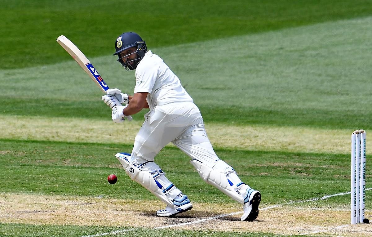 Rohit Sharma will stake a claim to become India's first-choice opening Test batsman when they start the series against South Africa this week. AFP File Photo