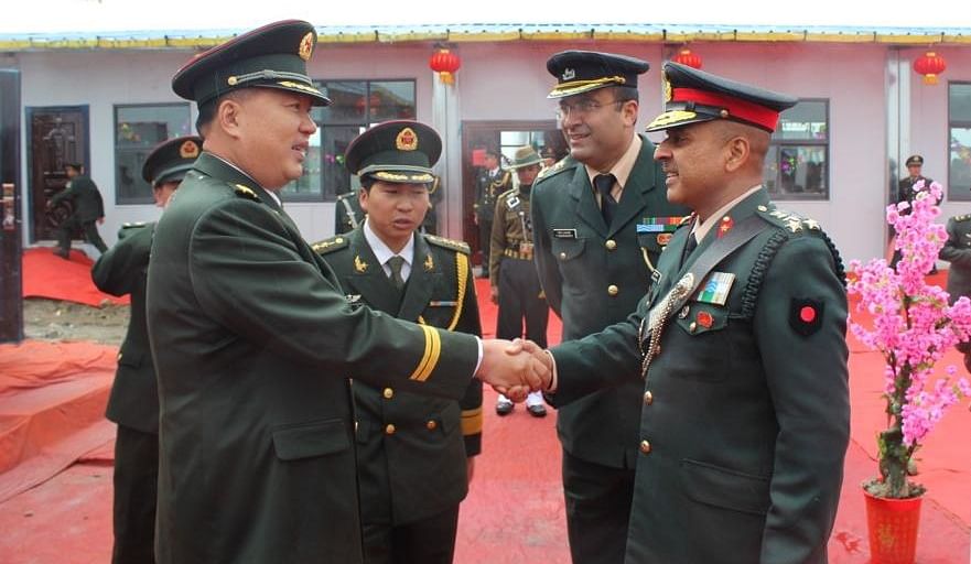  The meetings were held at Nathu La, Bum La and Kibithu in Arunachal Pradesh, situated at over 4,000 metres above mean sea level, to celebrate Chinese National Day. (Photo credit: Indian Army)