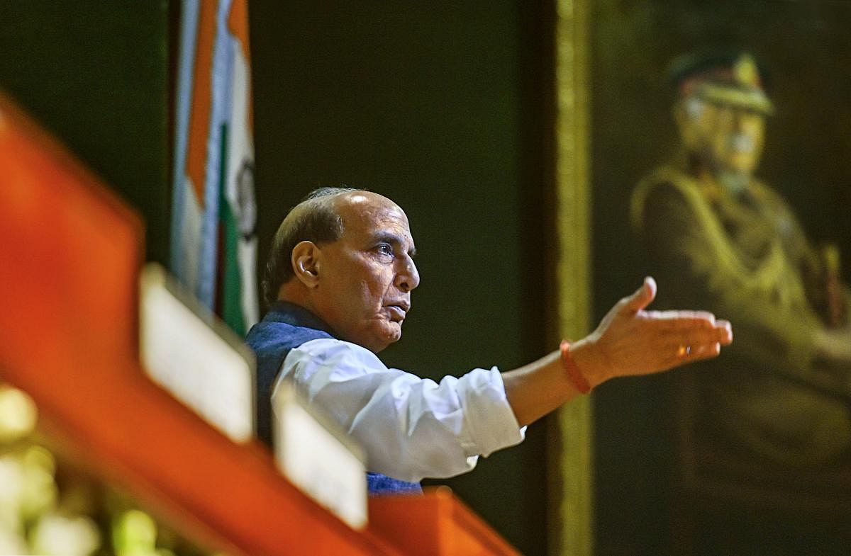Defence Minister Rajnath Singh at the 273rd annual day function of Defence Accounts Department (DAD) in New Delhi, Tuesday, Oct. 01, 2019. PTI