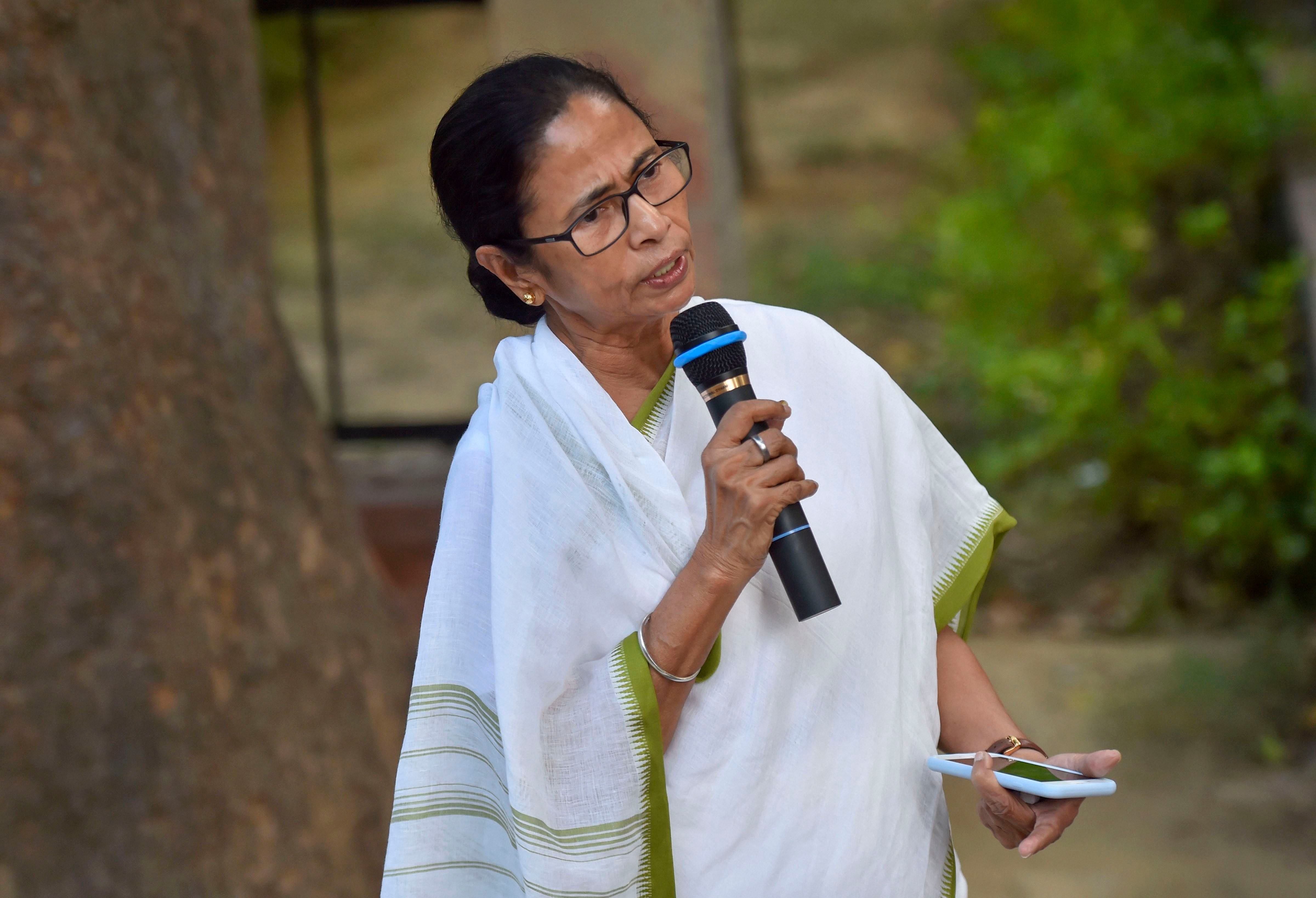 West Bengal Chief Minister Mamata Banerjee speaks to media after meeting with Prime Minister Narendra Modi. (PTI Photo)
