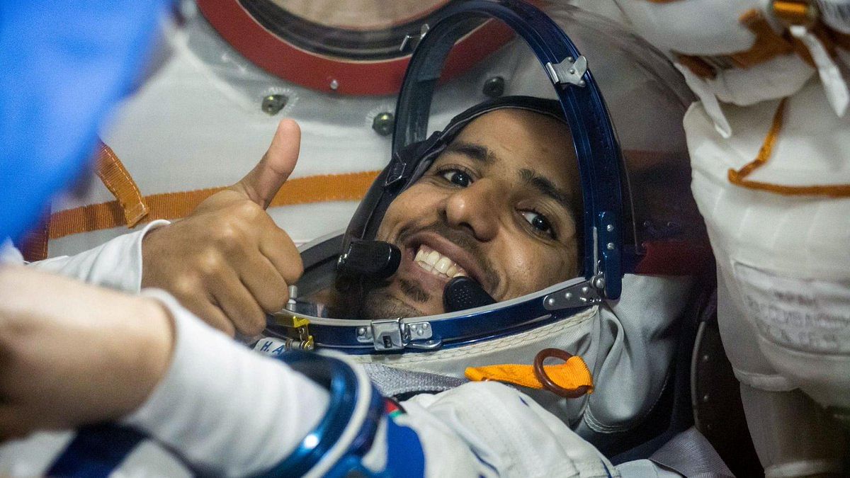 Hazzaa Ali Almansoori of the UAE leave the ISS. (Twitter/@ISS_CASIS)