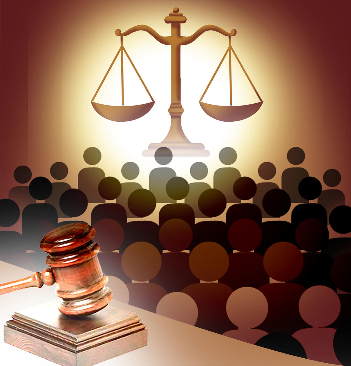 Law court balance gavel