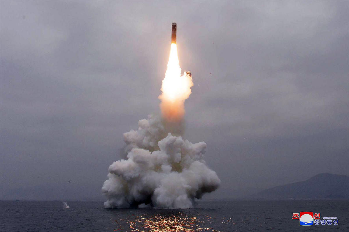 North Korea successfully test-fired a "new-type" of submarine-launched ballistic missile. (Photo AFP)