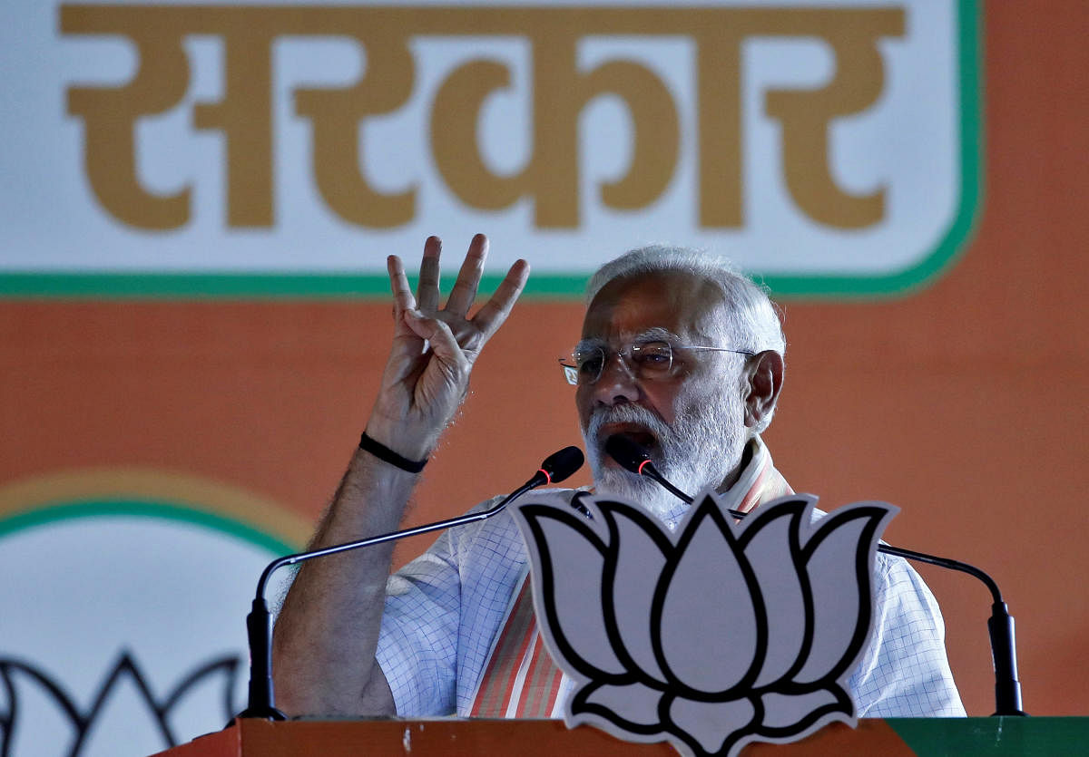 He will address the first rally in Ballabhgarh in Faridabad district on October 14, the BJP said in a statement. Photo/Reuters