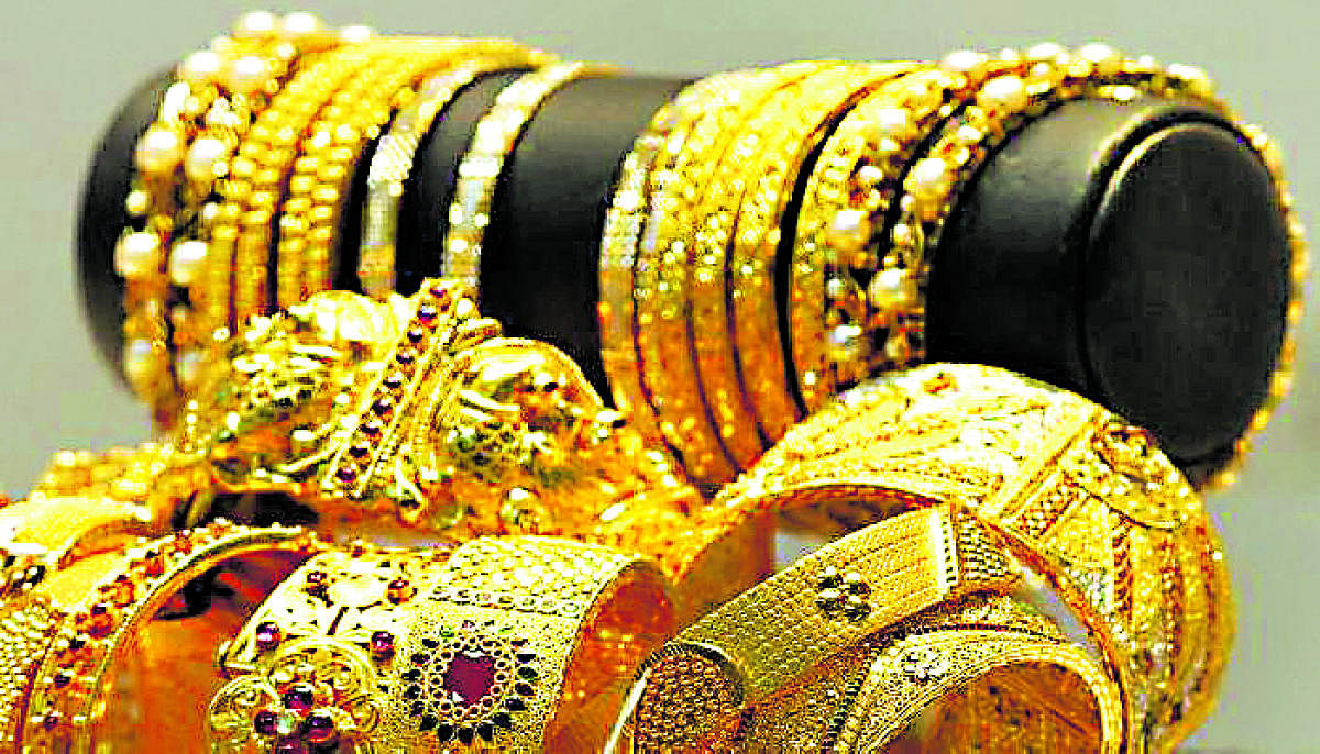 The yellow metal slipped Rs 30 as compared to the previous close of Rs 39,240 on Saturday.