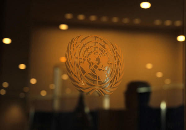 United Nations logo.