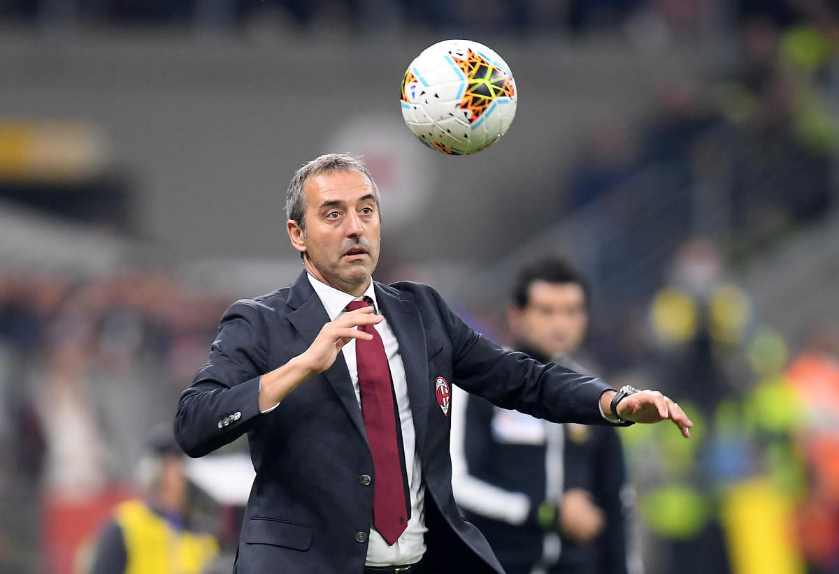 AC Milan coach Marco Giampaolo. Reuters