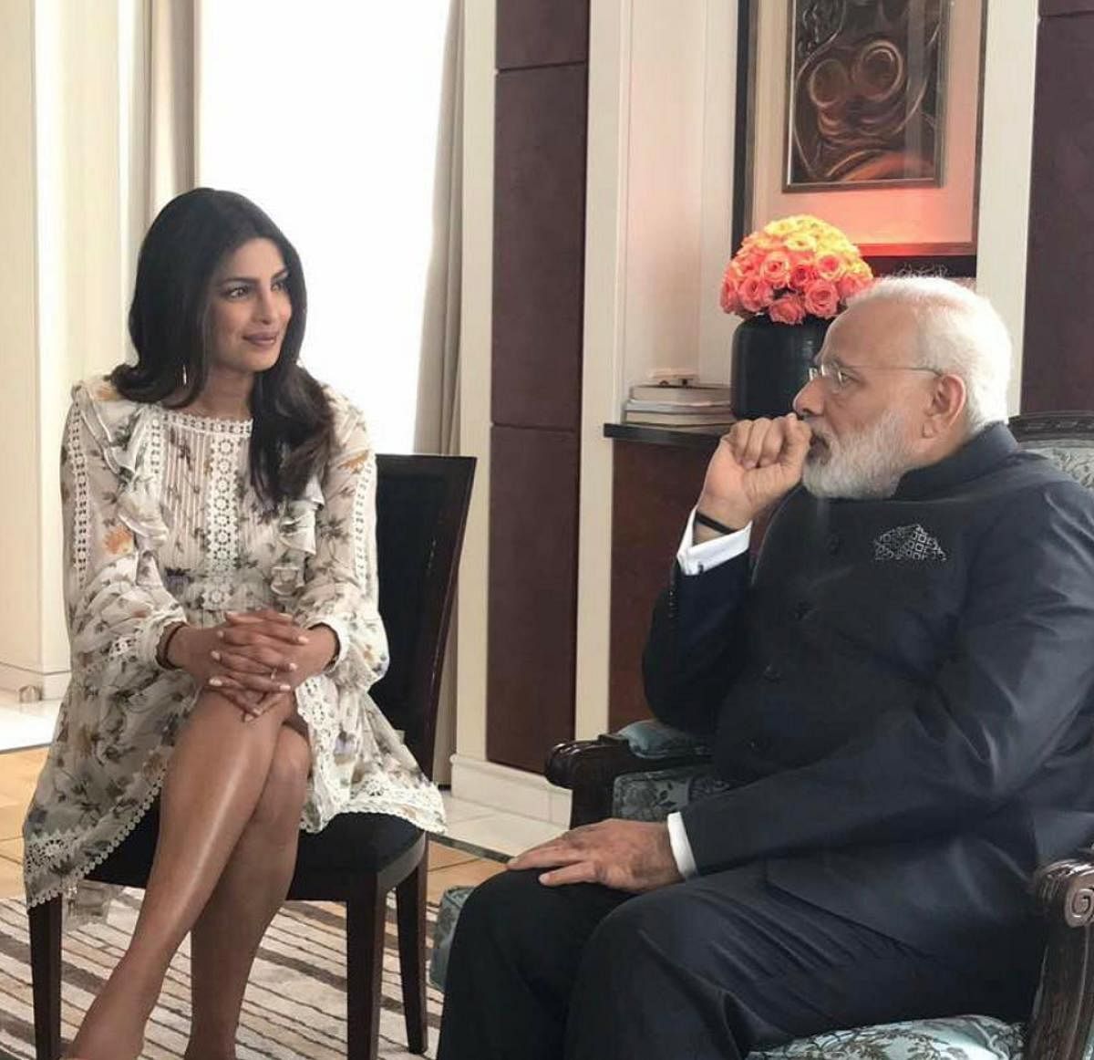 Many criticised movie star Priyanka Chopra for wearing a short dress when she went to met Prime Minister Modi in May 2017.