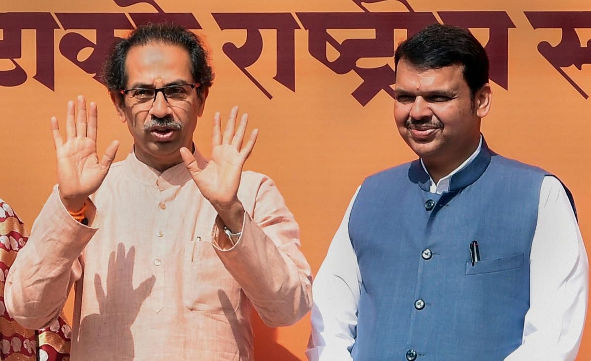 Thackeray said that for the alliance to stay intact, both the BJP and the Shiv Sena need to exercise caution and if the speed is accelerated unnecessarily, it could lead to an "accident". Photo/PTI