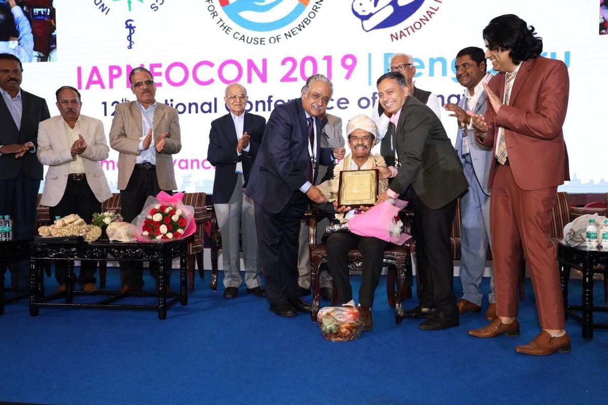 Dr B Shantharam Baliga was felicitated with the Lifetime Achievement Award in Bengaluru.