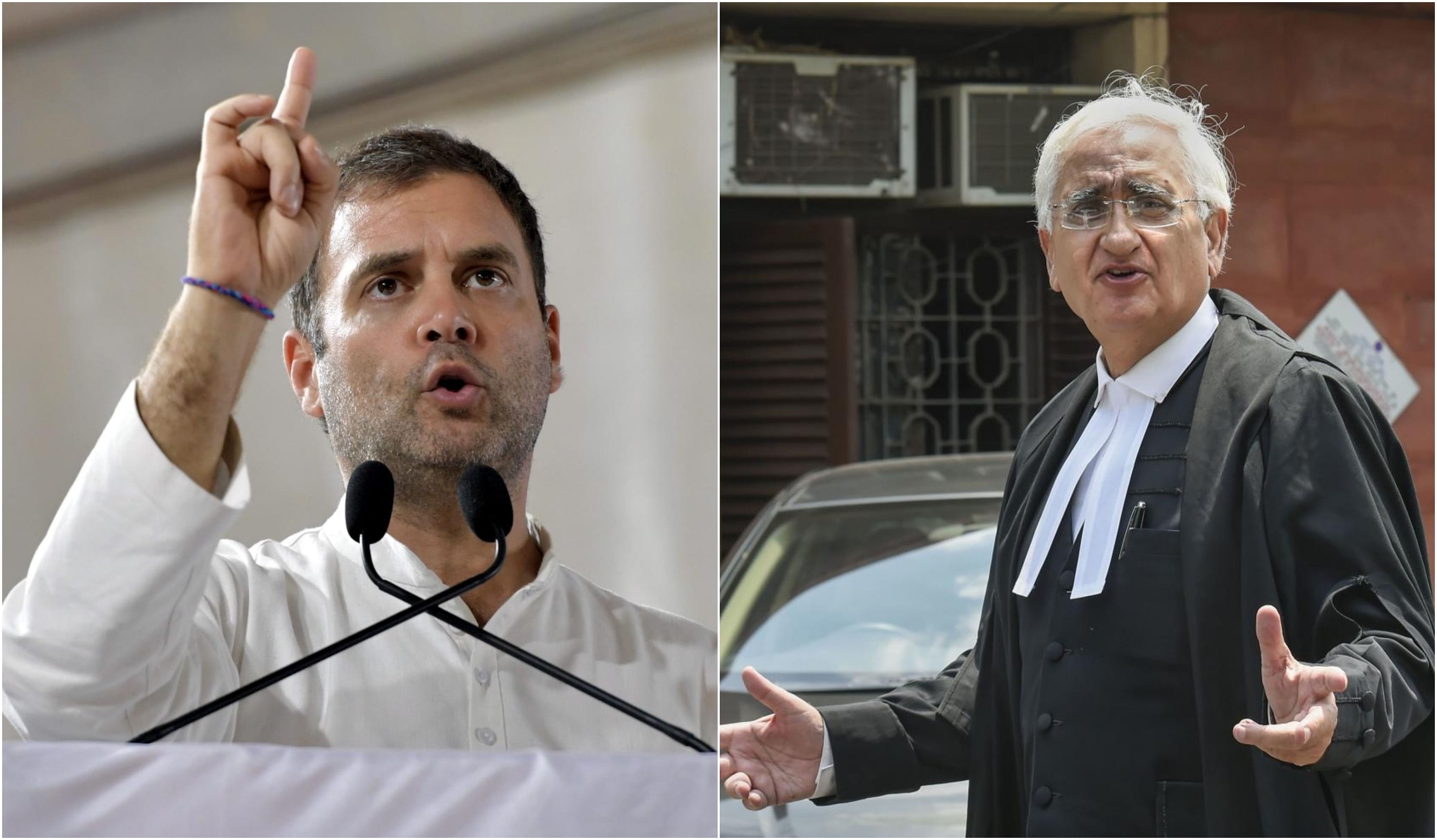 Former Congress President Rahul Gandhi and Senior Congress leader and lawyer Salman Khurshid.