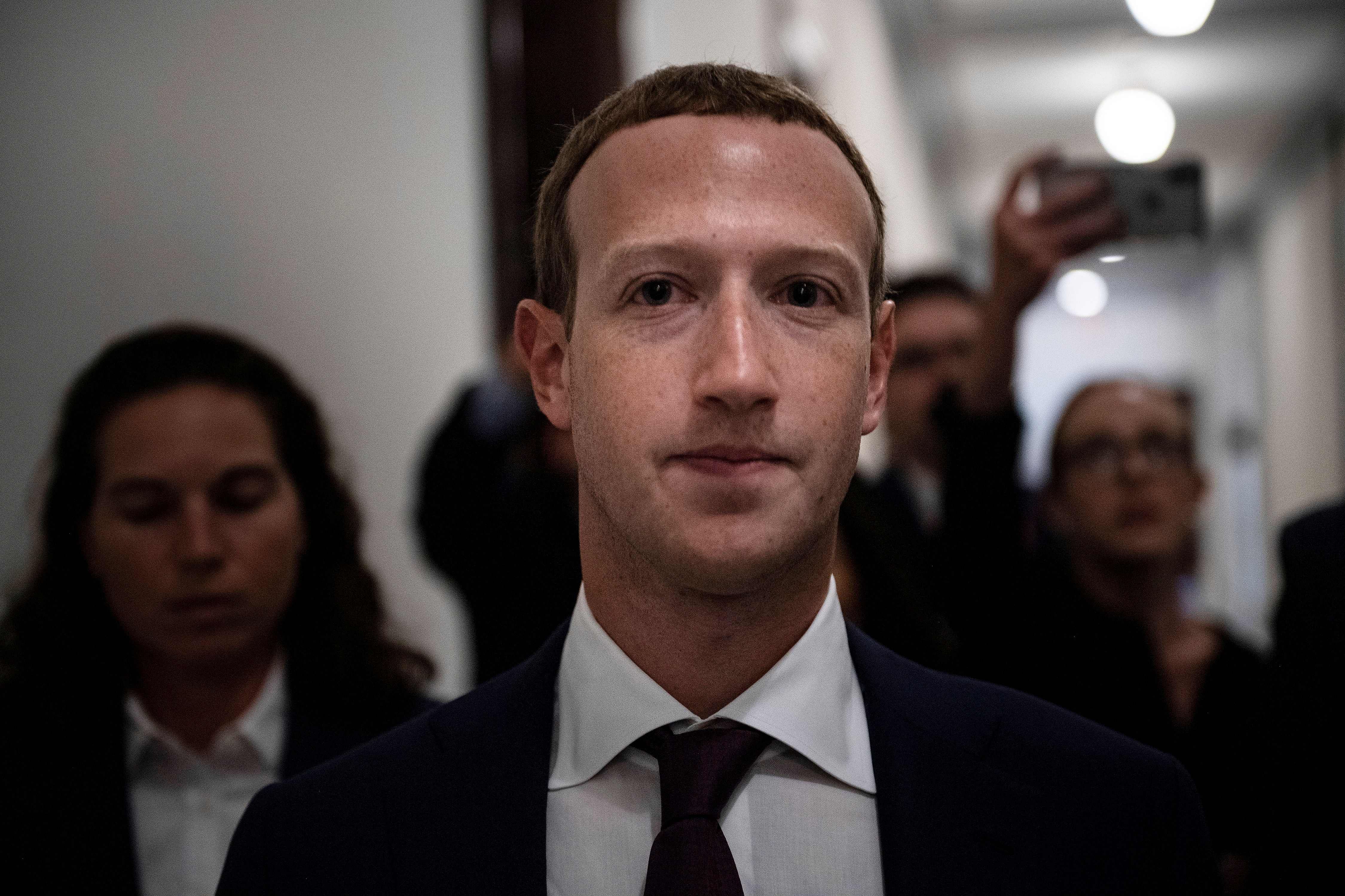 Facebook Chief Executive Mark Zuckerberg enters the office of U.S. Senator Josh Hawley (R-MO) while meeting with lawmakers to discuss "future internet regulation on Capitol Hill in Washington, U.S. (Reuters Photo)