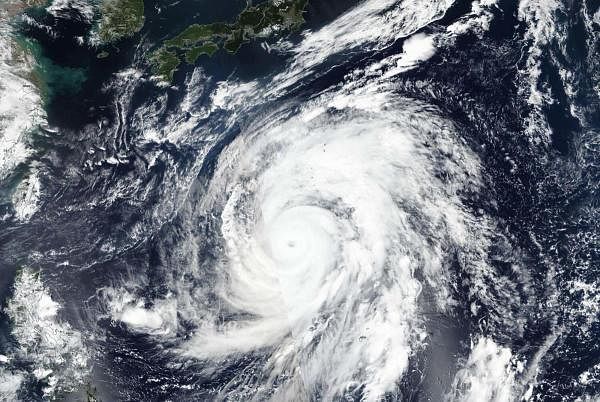 Typhoon Hagibis approaching Japan. (AP photo)