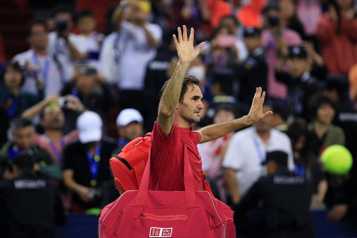 Roger Federer of Switzerland leaves after losing his match against Alexander Zverev of Germany. Reuters