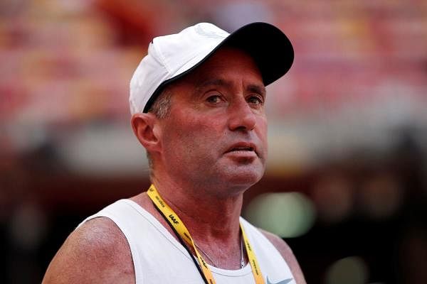  In this file photo taken on August 21, 2015 Cuban-American coach Alberto Salazar attends a practice session ahead of the 2015 IAAF World Championships at the "Bird's Nest" National Stadium in Beijing. (AFP photo)