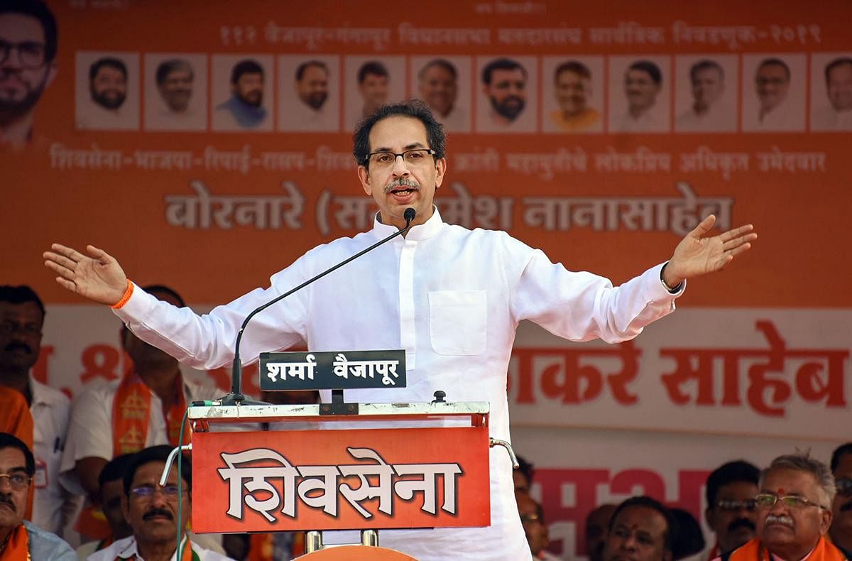 Thackeray also slammed the NCP for "making drama out of the ED (Enforcement Directorate) enquiry". Photo/PTI