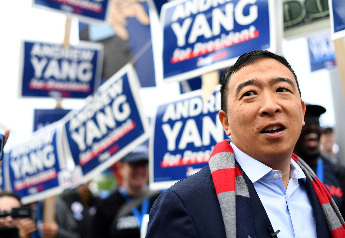  Democratic 2020 U.S. presidential candidate and entrepreneur Andrew Yang. Reuters photo