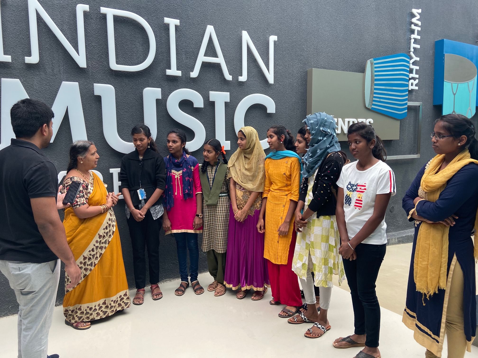 The girls at the Indian Music Experience in JP Nagar.