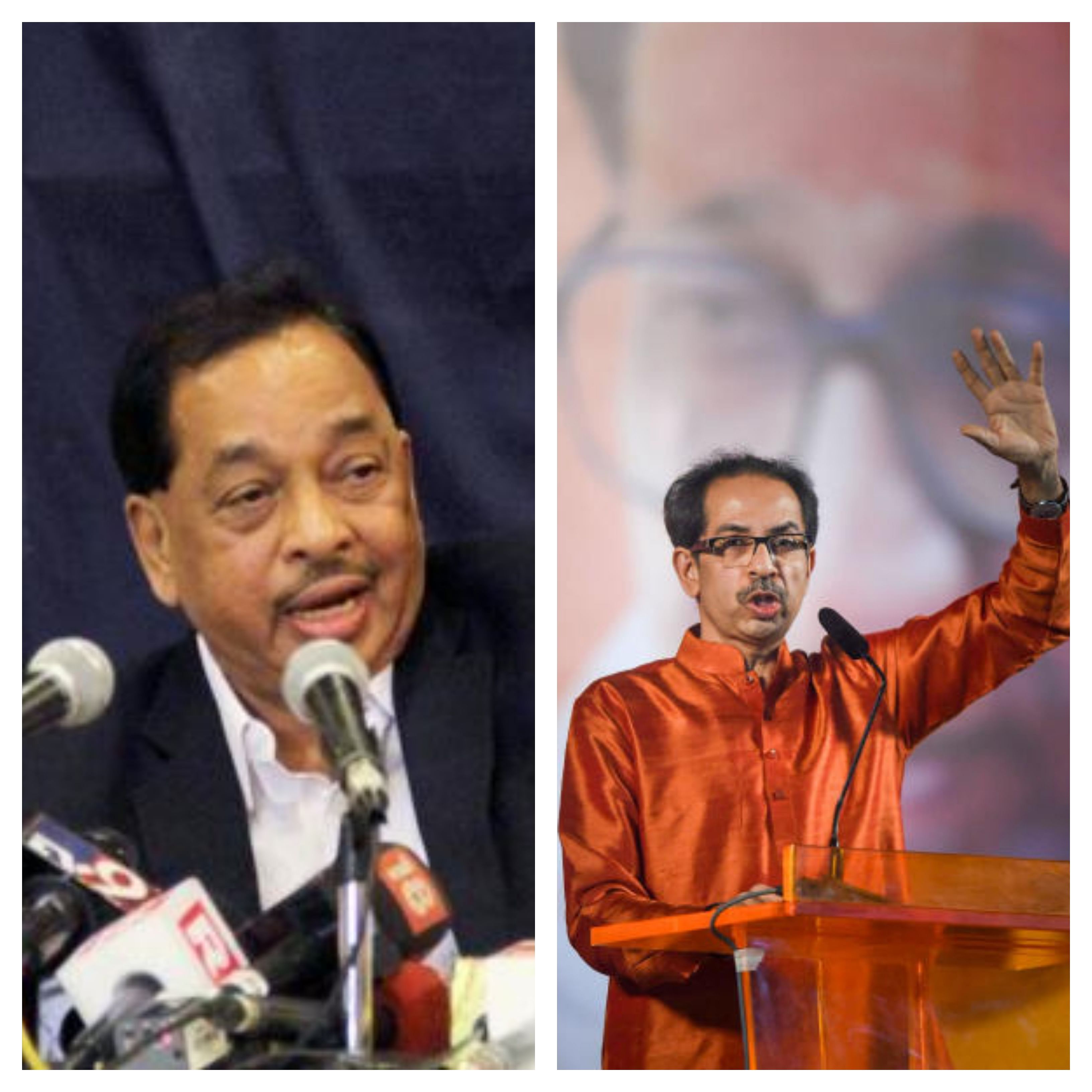 Narayan Rane and Shiv Sena president Uddhav Thackeray. 
