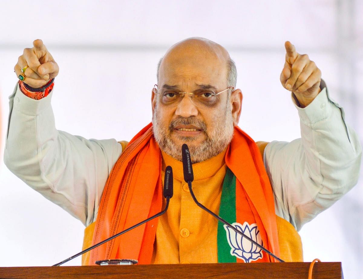 Union Home Minister Amit Shah on Monday said abrogation of Article 370 will bring long-lasting peace in Jammu and Kashmir. Photo/PTI