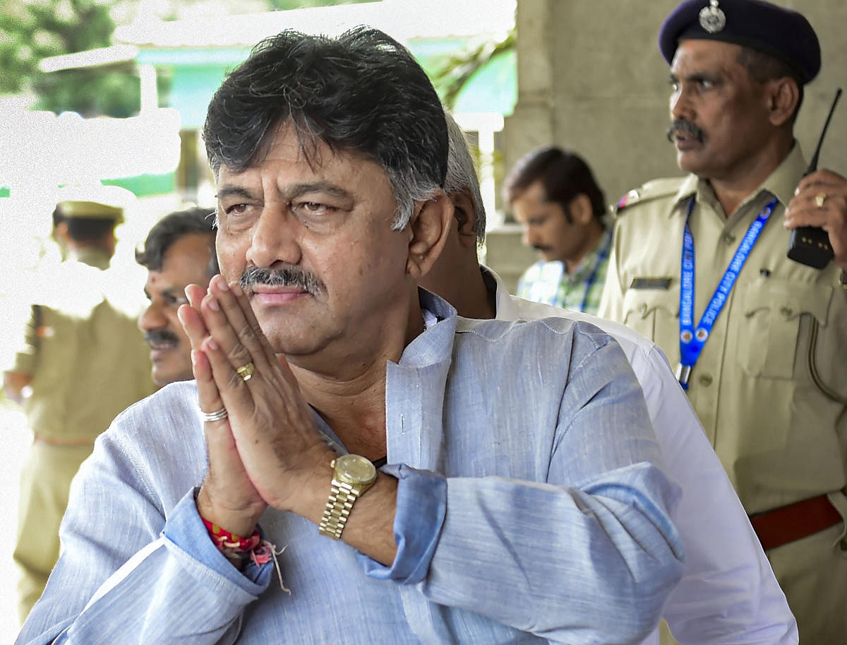 The agency had issued a summons to DK Shivakumar's mother to appear before its investigators on Tuesday but she skipped the questioning. Shivakumar's wife Usha has been summoned by the ED on Thursday. Photo/PTI