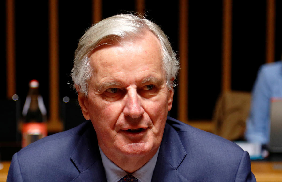 EU's Chief Brexit Negotiator Michel Barnier attends the General Affairs council addressing the state of play of Brexit, in Luxembourg October 15, 2019. (REUTERS)