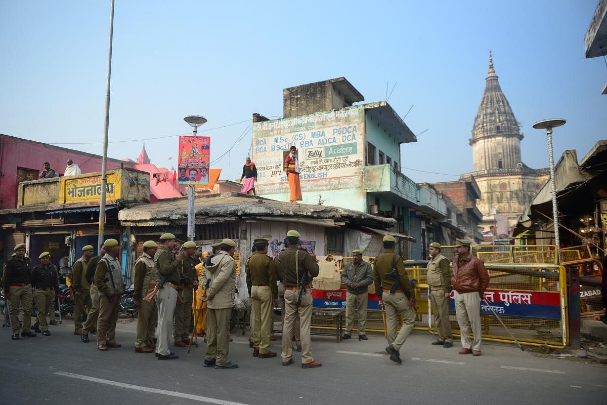 Security arrangements in Ayodhya town were being tightened and an alert had been sounded. (PTI File Photo)
