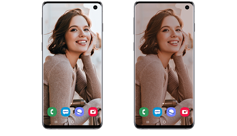 Updated One UI (R) expands Dark Mode to home screen of the Galaxy S10 series (Picture Credit: Samsung)