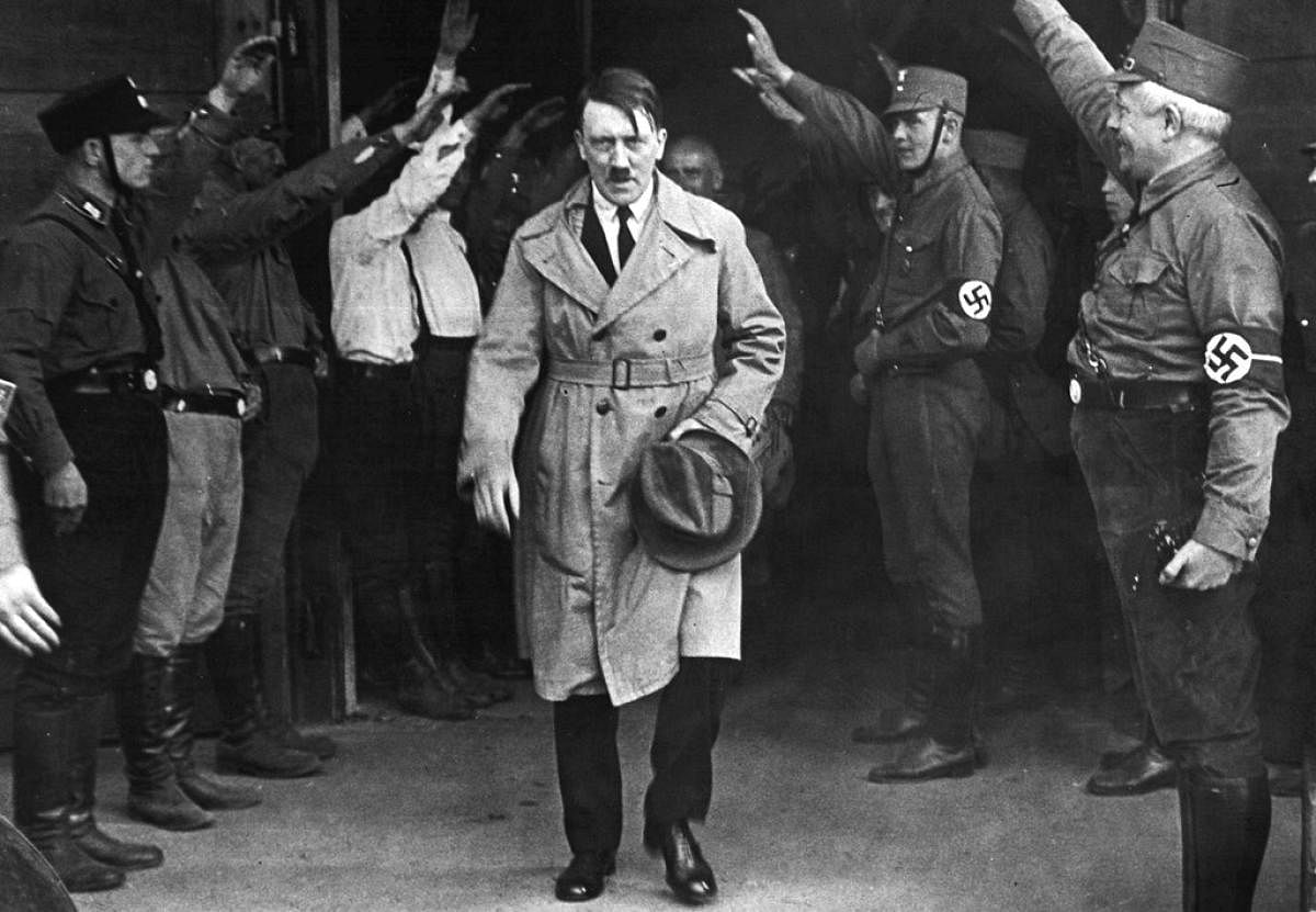 Adolf Hitler, leader of the National Socialists, emerges from the party's Munich headquarters on December 5, 1931. Hitler predicted his Nazi party would one day control Germany.