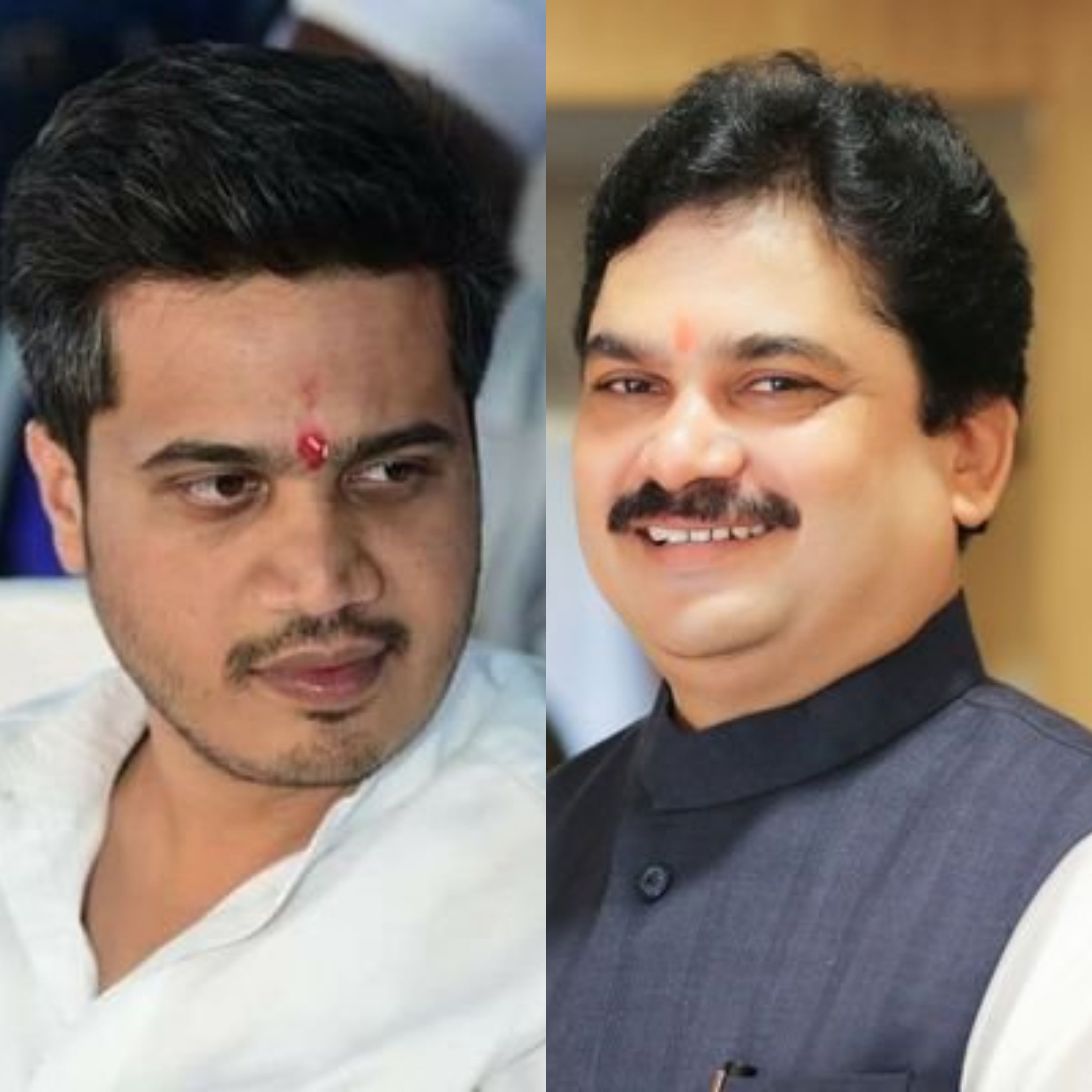 NCP's Rohit Pawar and BJP's Prof Ram Shinde. (File Photo)
