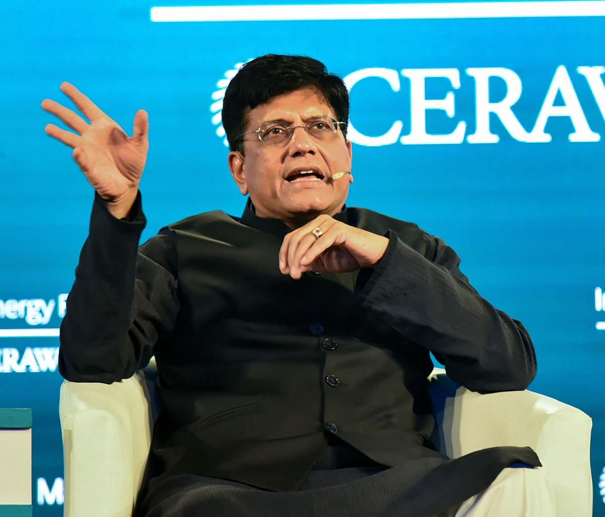 Union Minister for Railways and Commerce & Industry Piyush Goyal. PTI Photo