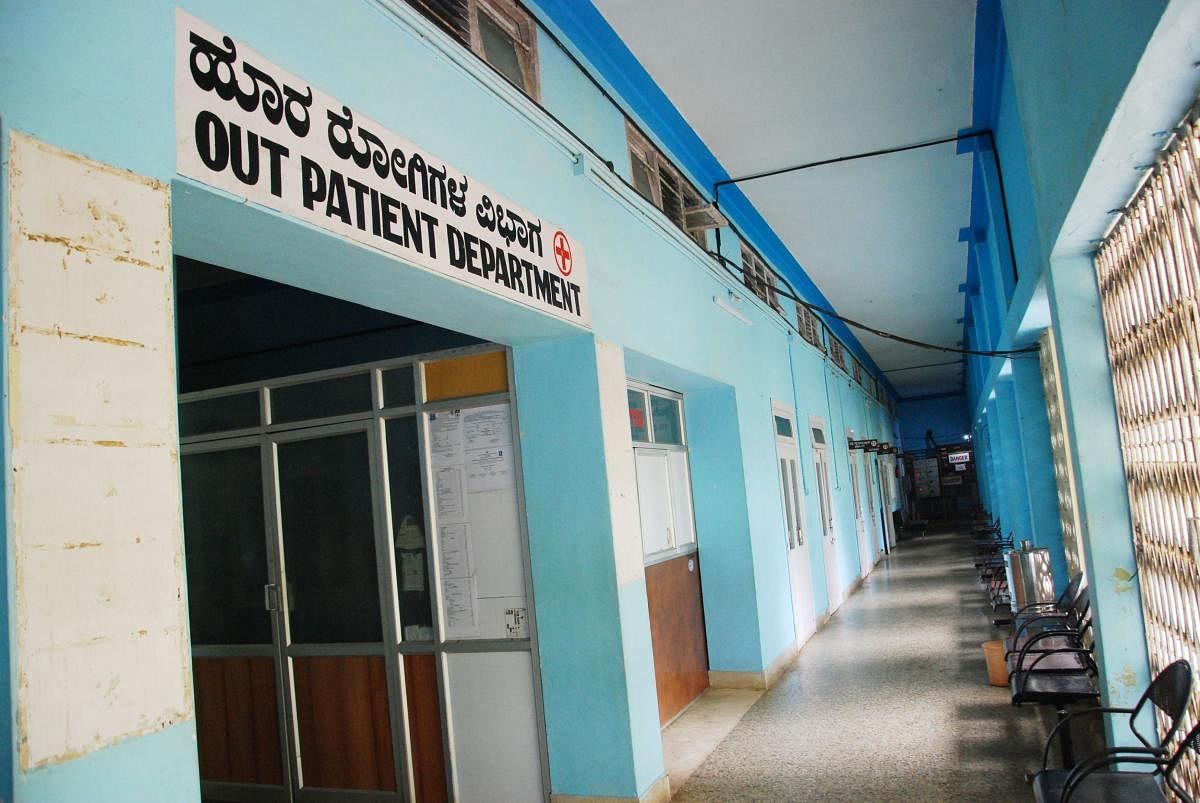 The OPD services remained suspended at the Ashwini Hospital in Madikeri.