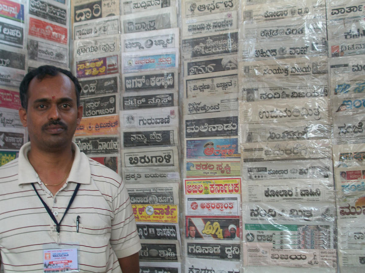 Kalyan Kumar even tries to inspire students to read newspapers using his curatorial skills.