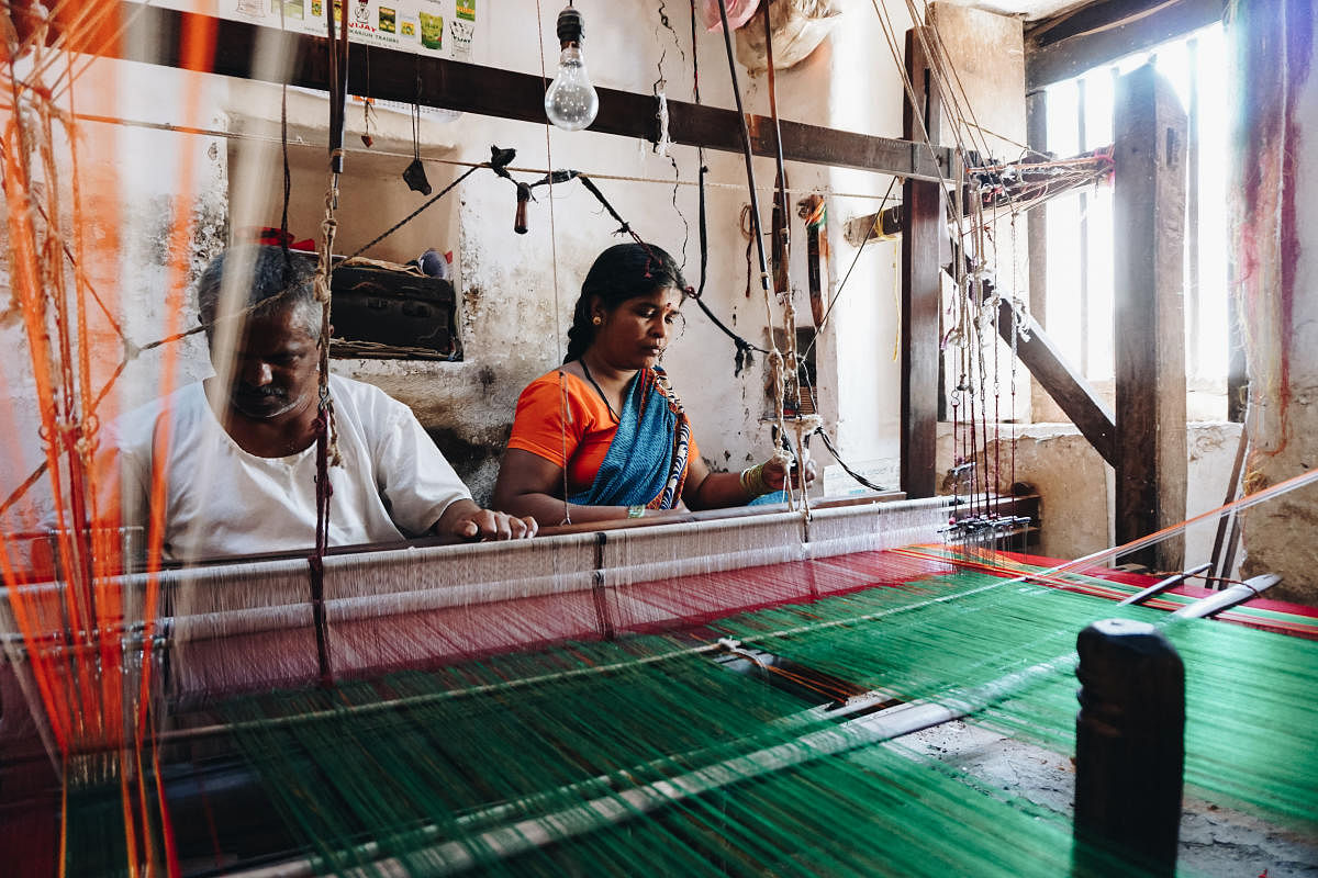 Weavers with traditional skills are the asset of Unfactory, a collaborative e-commerce platform.