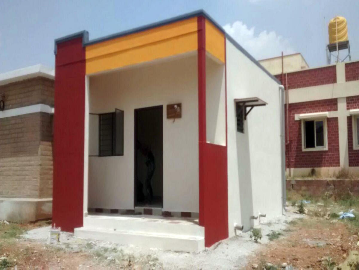 A house constructed using composite material near Chikkapetehalli near Yelahanka in Bengaluru.