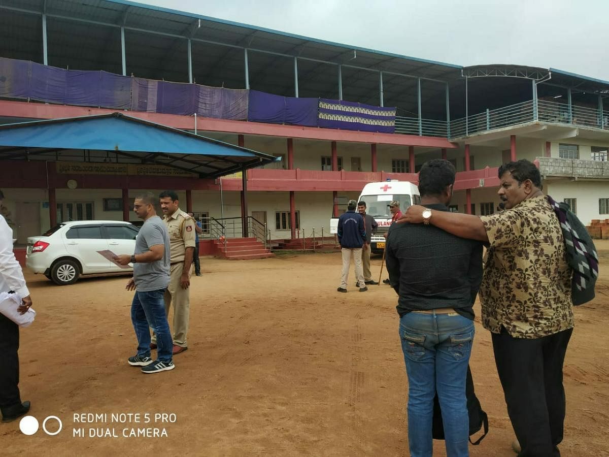 The CCB sleuths raided Kallumata Nanjundaswamy educational institution in Kodagu, where the question paper for the civil constable exam was distributed by kingpin Shivakumar. dh photo