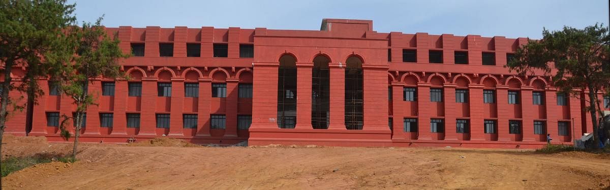 A view of the new District Court Complex on the outskirts of Madikeri.