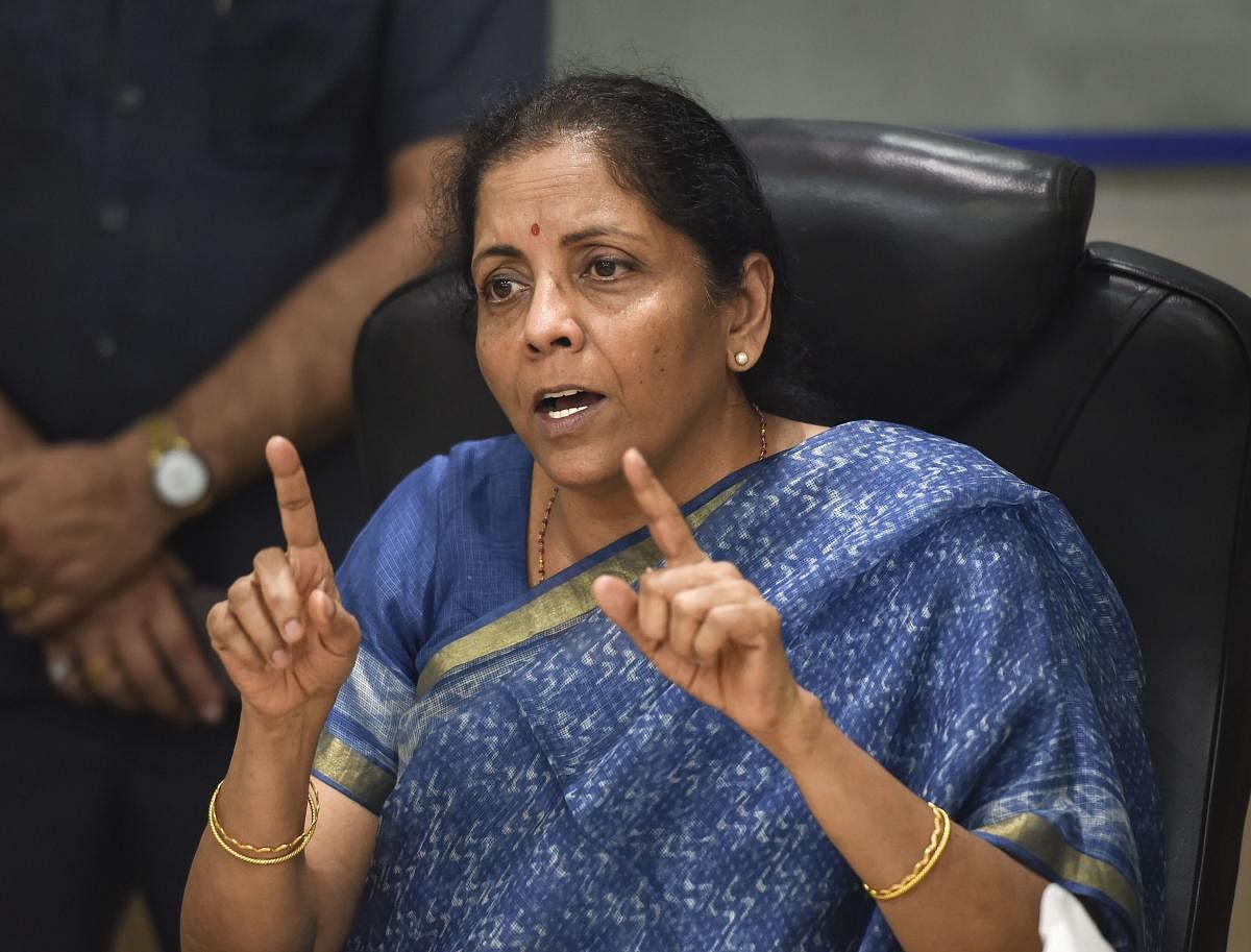 Finance Minister Nirmala Sitharaman. PTI Photo