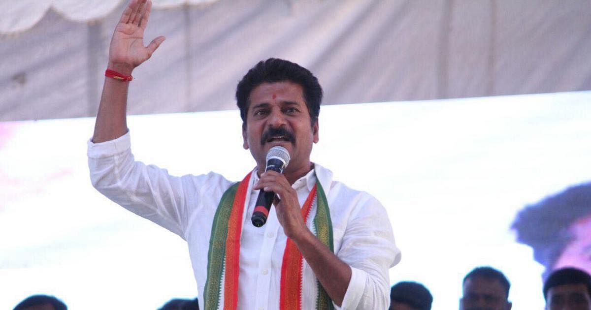 Congress working president A Revanth Reddy escaped his house arrest and reached the CM’s house on a motorbike. He was arrested immediately. File photo