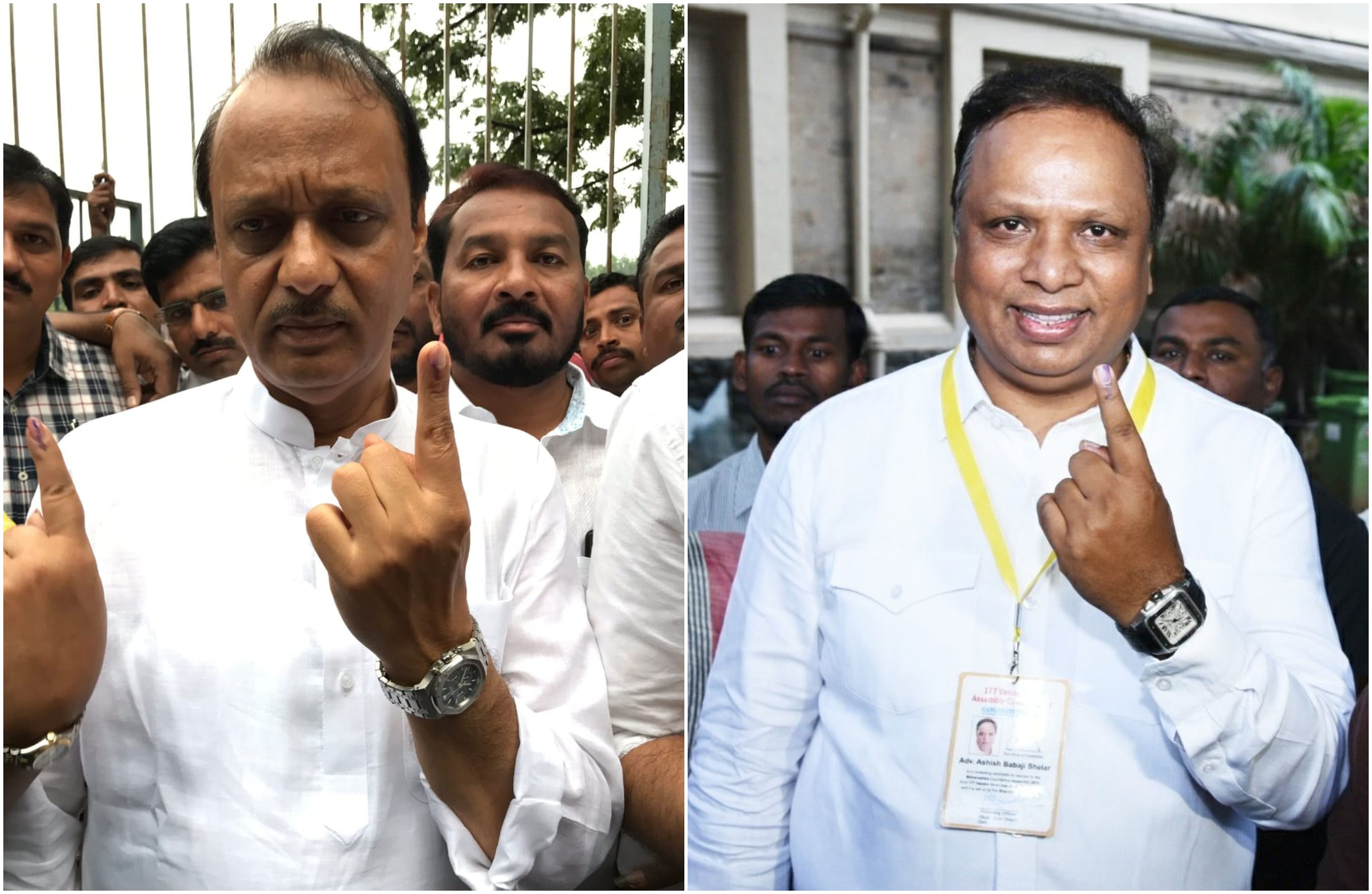 Ajit Pawar is the NCP's nominee from Baramati while Shelar is the BJP's candidate from Bandra-West seat.